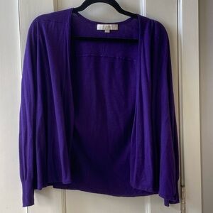 Purple cardigan